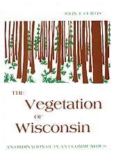 Vegetation of Wisconsin bookcover; Brown trees on a white background with sparse plant cover